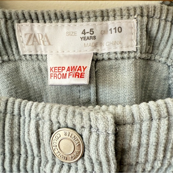 Zara Kids Corduroy Jumper Dress in Light Blue 4/5 Years - Picture 5 of 5